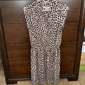 LOFT sleeveless, button front shirt dress